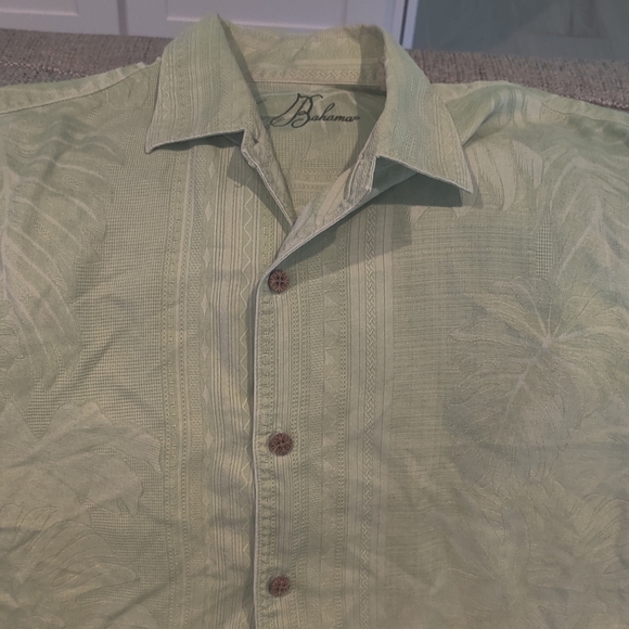 Tommy Bahama Pale Green Silk Shirt Sz L - Picture 1 of 6